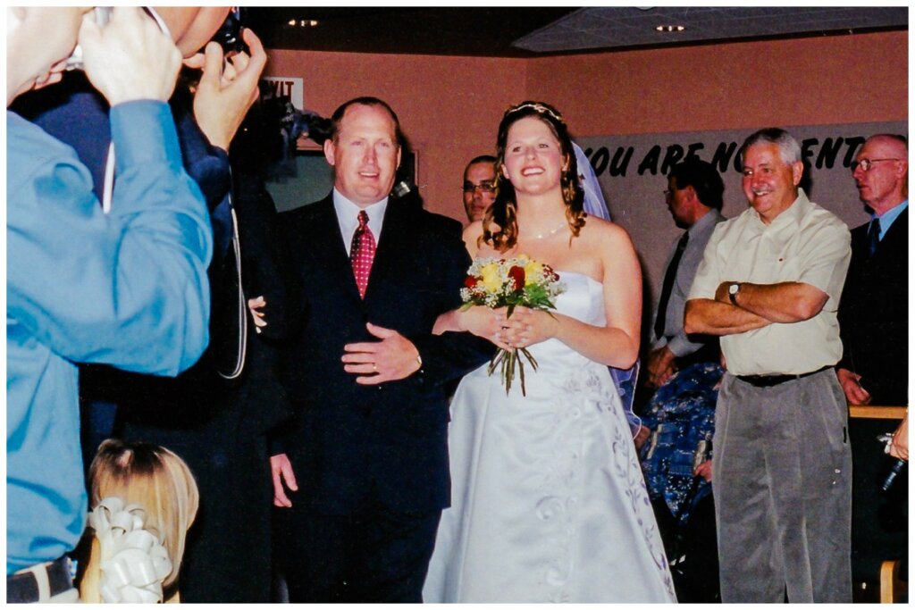 20th Anniversary - Pop walking Courtney down the aisle at our wedding