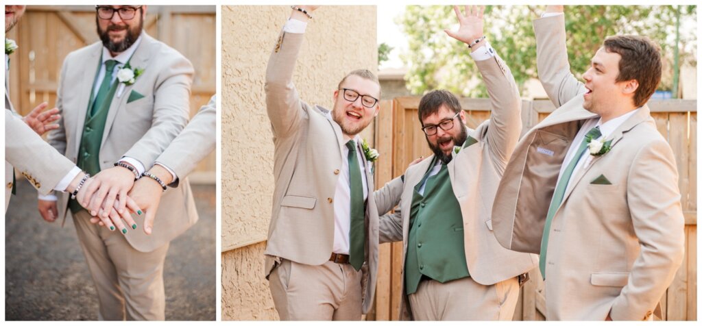 Darren & Amber - Regina Wedding - Summer Wedding 2024 - 02 - Groomsmen Cheer