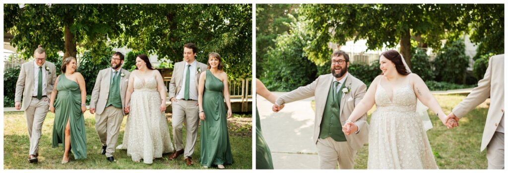 Darren & Amber - Regina Wedding - Summer Wedding 2024 - 20 - Wascana Park - Bridal party walks together