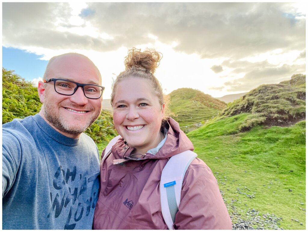 Bucket List Trip - Scotland - 09 - Us at Fairy Glen