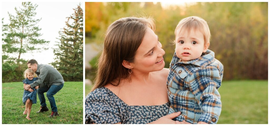 Filby Family 2024 - Regina Family Photography - 11 - Wascana View Park - Girl giggles in blue dress