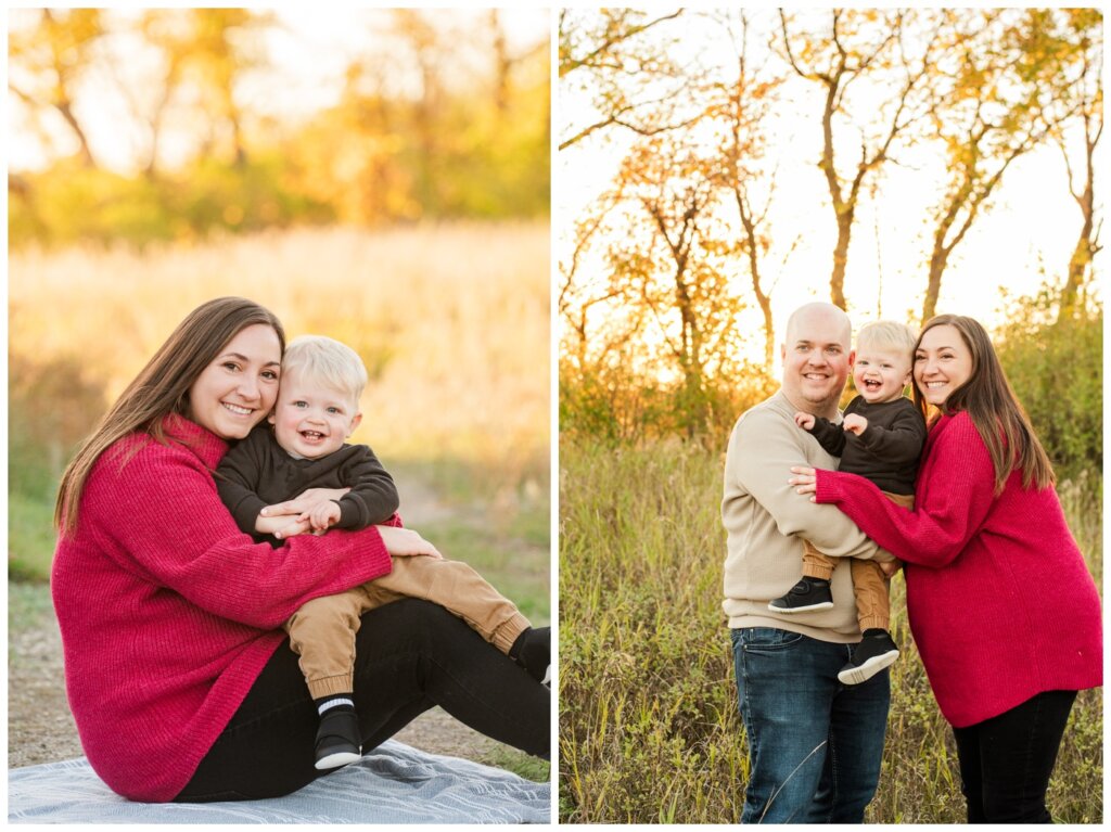 Munroe Family 2024 - Wascana Habitat Conservation Area -08 - Toddler smiles at the camera