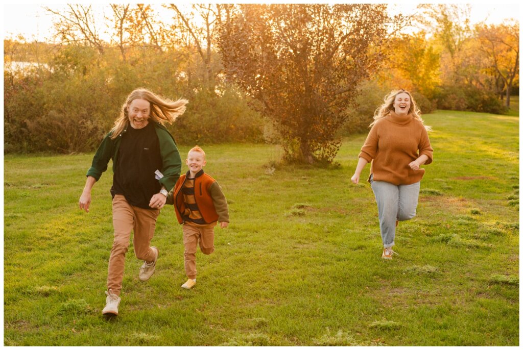 Pelletier Family 2024 - Saskatchewan Science Centre -10 - Family has a race