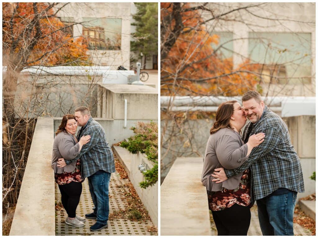 Scott & Ashley - Regina Family Photography - Provincial Archives - 04 - Wife whispers to husband