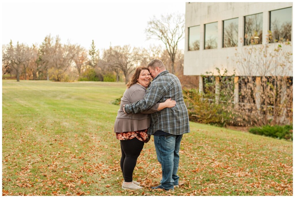 Scott & Ashley - Regina Family Photography - Provincial Archives - 06 - Wife laughs to the camera