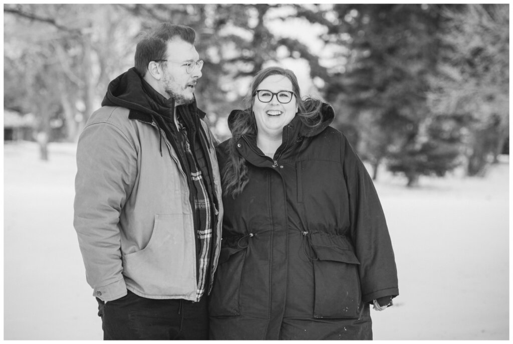 Diacon Family - Winter Family Session - Regina Family Photography - 04 - Dad makes mom laugh