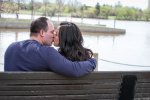 Regina Engagement Photographer - Adam & Vicki - Wascana Park Bench