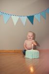 Regina Family Photographer - Astrope Family - 1 Year Birthday - Cake Smash Candle