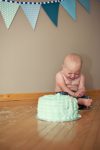 Regina Family Photographer - Astrope Family - 1 Year Birthday - Cake Smash Cry