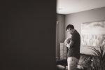 The love of a father in-home newborn photography session