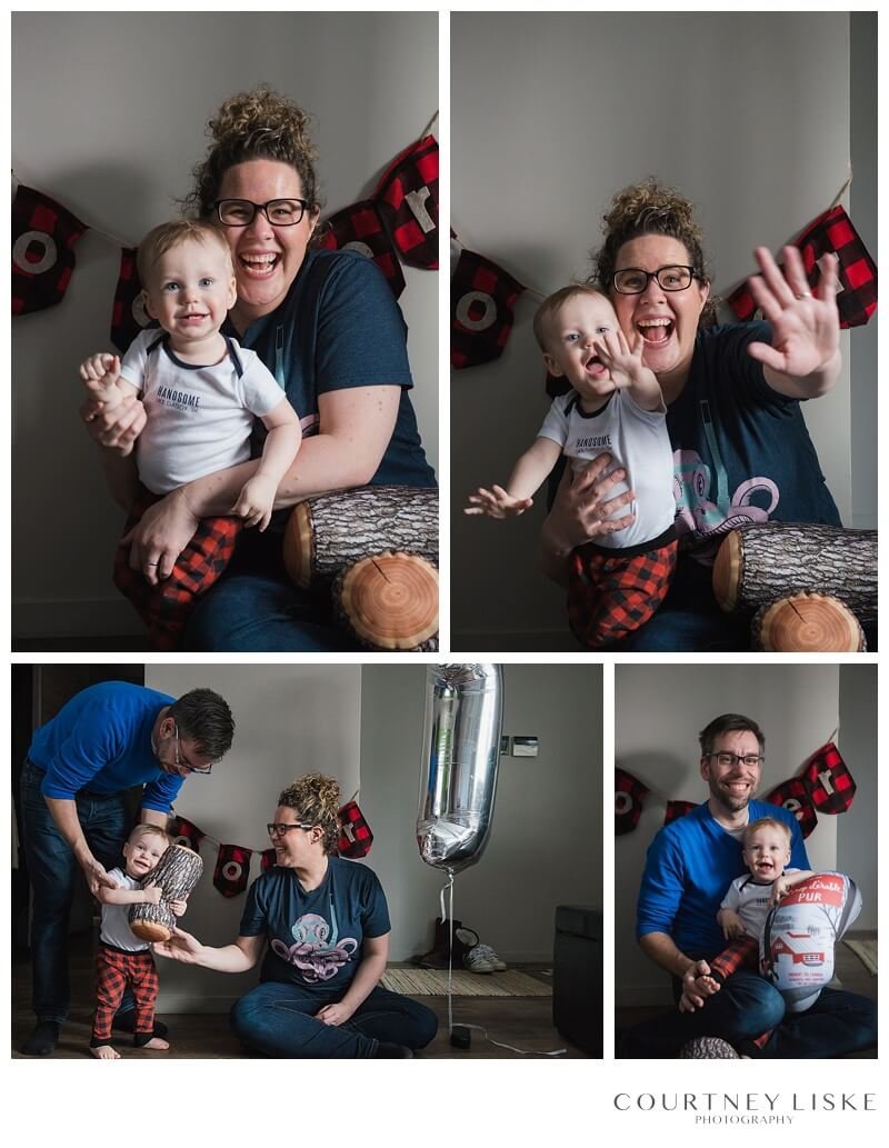 Cooper is One - Courtney Liske Photography - Regina Family Photographer - Lumberjack Family