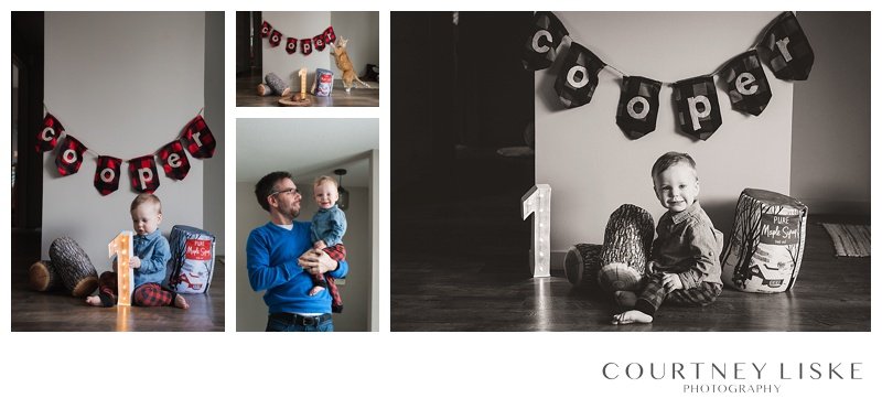 Cooper is One - Courtney Liske Photography - Regina Family Photographer - Lumberjack birthday