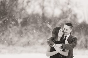 Winter engagement session in Lumsden Valley with Courtney Liske Photography