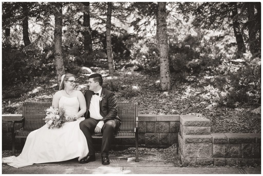 Regina Wedding Photographers - Luke-Tori - Park Bench in Kiwanis Park