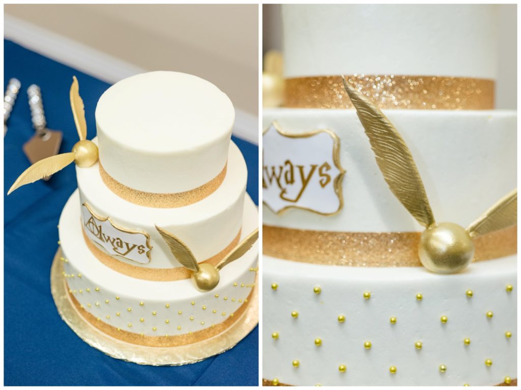 Regina Wedding Photographer - Cole-Alisha - Sinfully Sweet Cathedral Bakery - Elegant Harry Potter Wedding Cake