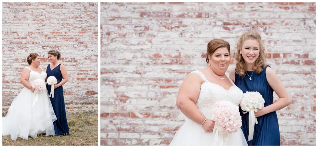 Regina Wedding Photographey - Ashley-Scott - Fall Wedding - Navy Bridesmaid Dress - Lace - Chiffon Wedding Gown