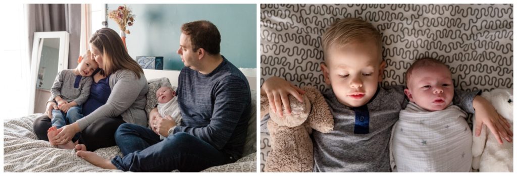 Regina Family Photographer - Jensen Newborn - Keltie - Josh - Kayden - In home Family Session
