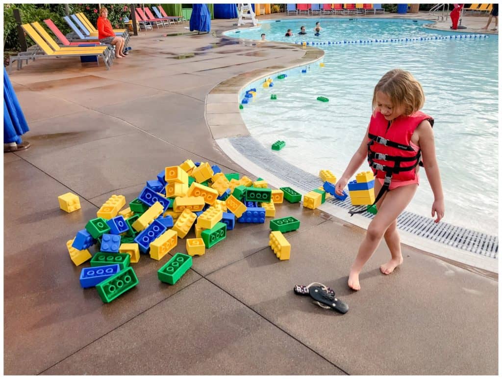 Regina Wedding Photography - Legoland California - Liske Family Travels - Legoland Hotel Pool - Lego Foam Blocks