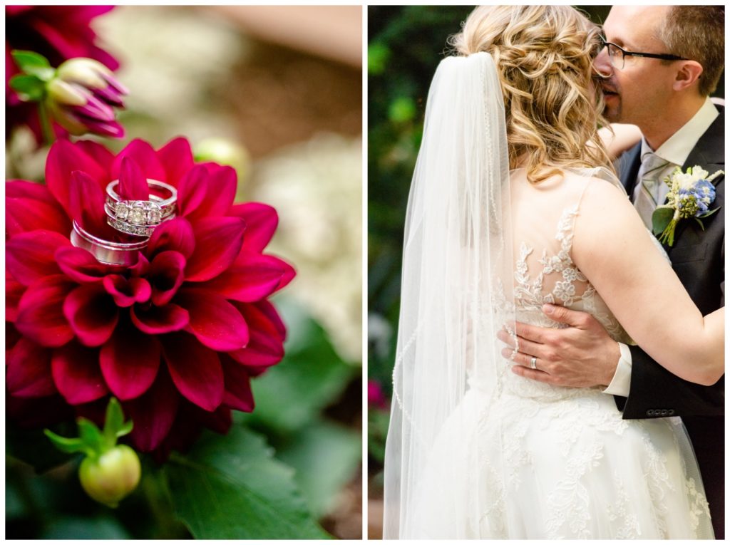 Regina Wedding Photographer - Dave - Sarah - Wedding - Regina Floral Conservatory - Red Dahlia - Man & Wife