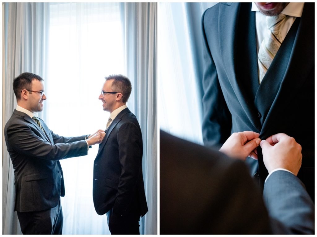 Regina Wedding Photographers - Dave - Sarah - Wedding - Groom Prep - Hotel Saskatchewan