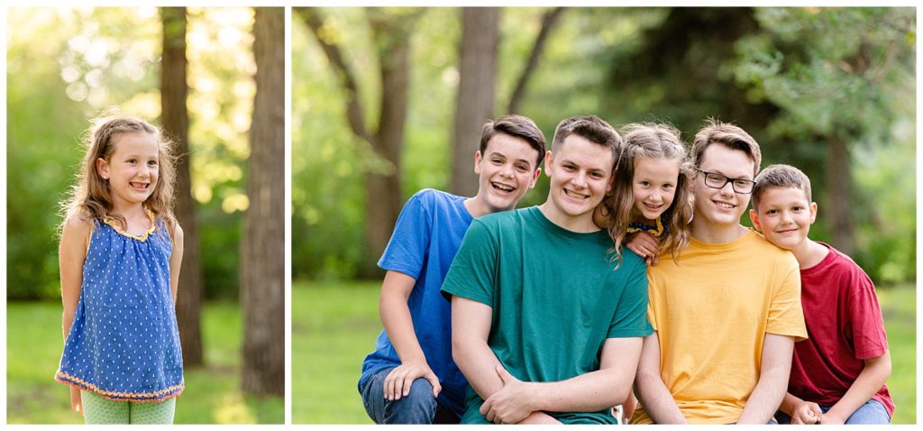 Regina Family Photographer - Butler Family - Caris - Lucas - Aaron - Josiah - Nathan - Wascana Park - Four Brothers with their Younger Sister