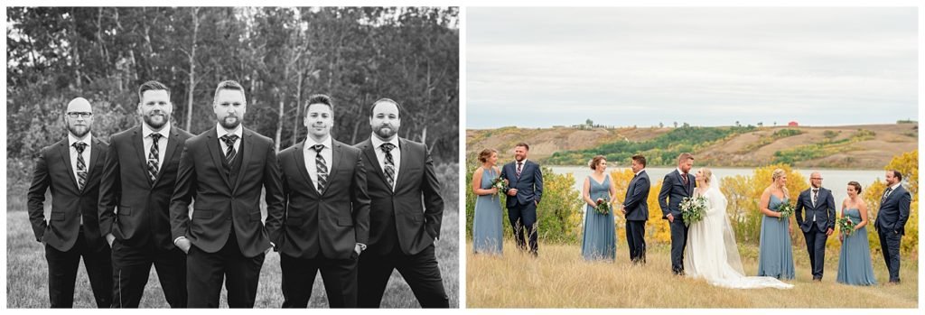 Regina Wedding Photographers - Tyrel - Allison - Groom in the flying V