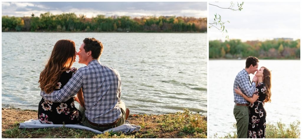 Regina-Engagement-Photography-008-Tim-Jennelle-Kissing-by-wascana-lake