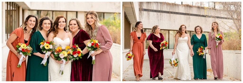 Regina Wedding Photographer - Tim & Jennelle At Home Wedding - Bridesmaids at TC Douglas Building