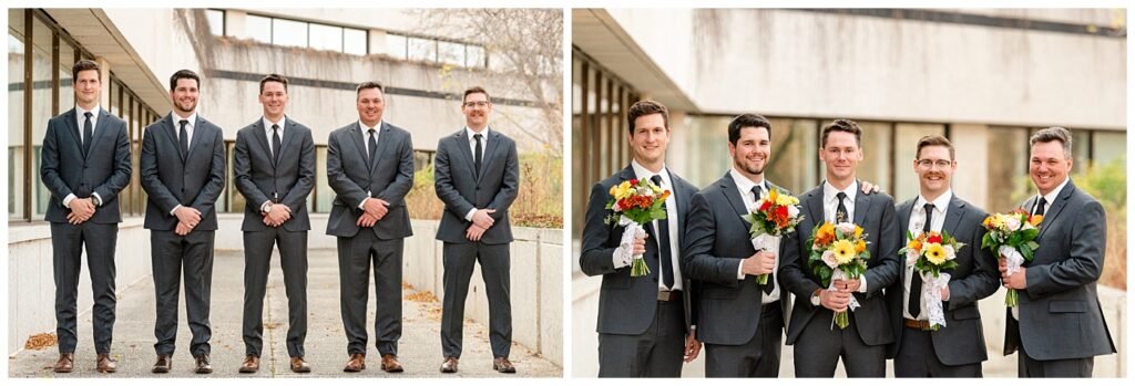 Regina Wedding Photographer - Tim & Jennelle At Home Wedding - Groomsmen at TC Douglas Building