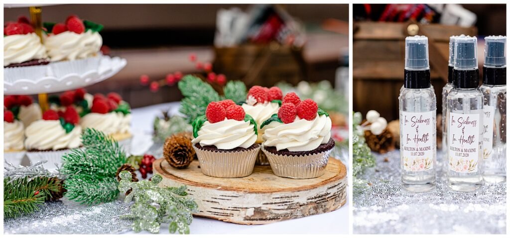 Regina Wedding Photographers - Kolton - Maxine - Holly decorated cupcakes from Queen City Cakes