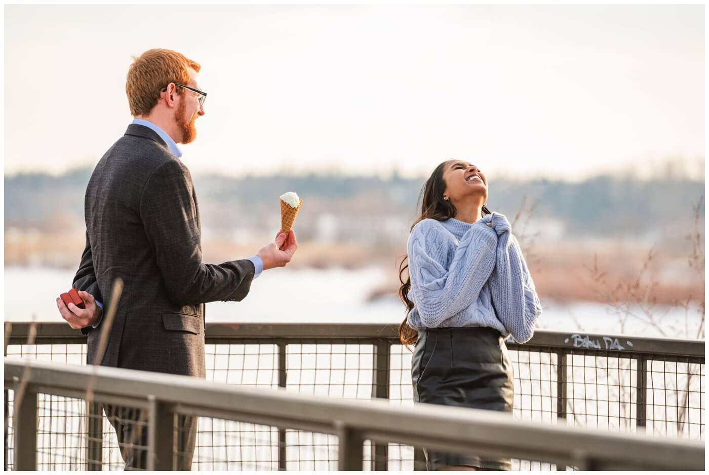 Regina Engagement Photography - Stephen & Sarah - 001 - Surpise Ice Cream Proposal