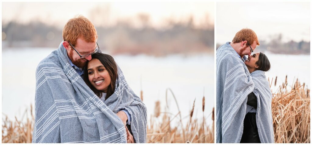 Regina Engagement Photography - Stephen & Sarah - 010 - Snuggling under a blanket