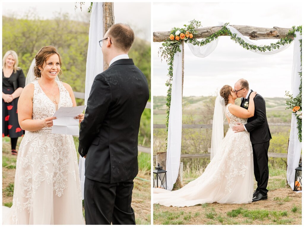 Colter & Jillyan's first kiss at ceremony