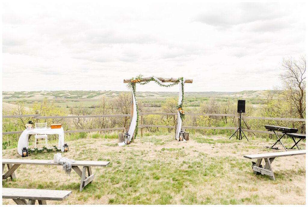 Ceremony location for wedding at top of Lumsden valley