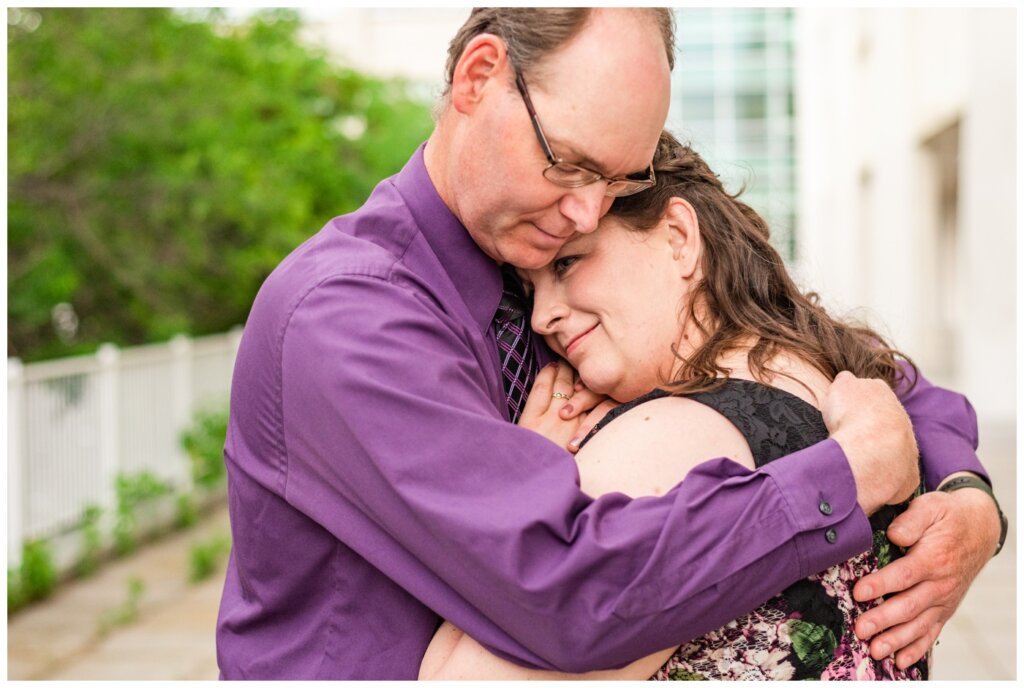 Sheldon & Amy - Engagement Session - 004 - Close up snuggle couple