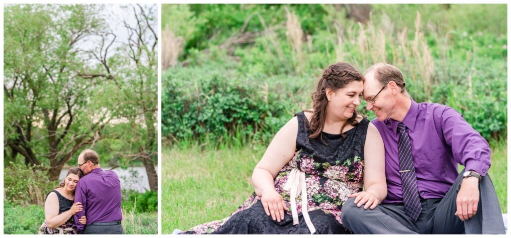 Sheldon & Amy - Engagement Session - 009 - Couple sitting at the park