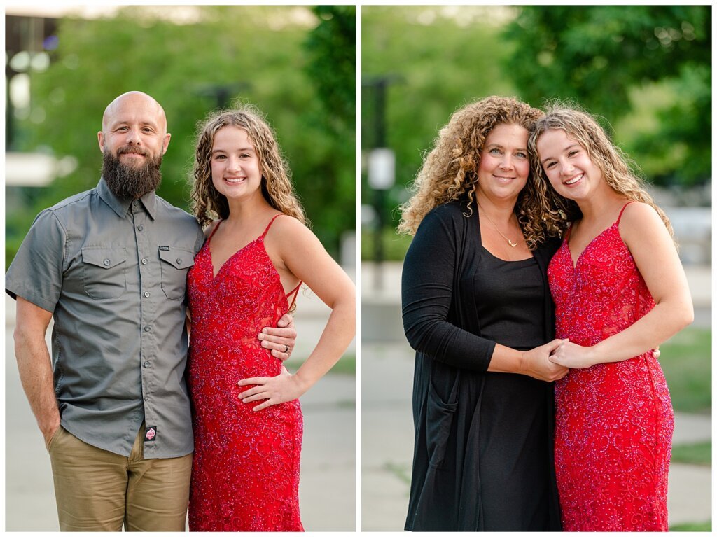 Cailey Baseden - Graduation 2021 - 02 - Grad with Parents