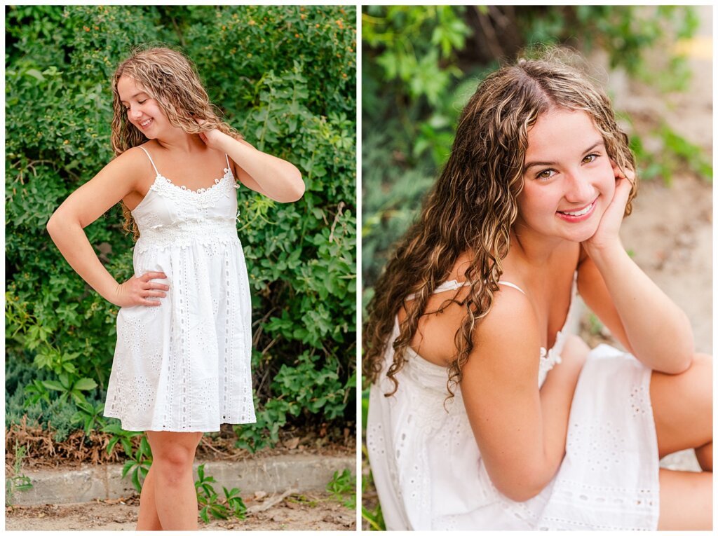 Cailey Baseden - Graduation 2021 - 10 - High school senior in white sundress