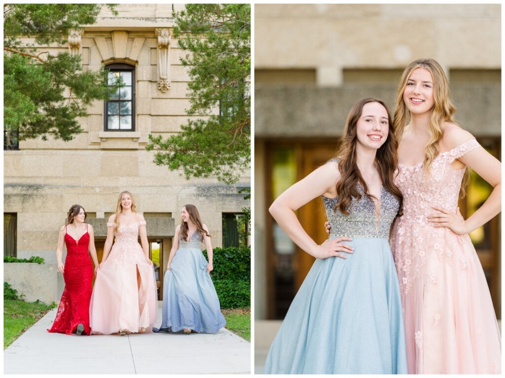 Graduates walking together in their unique gowns