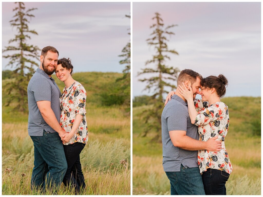 Mitch & Val - Engagement Session in Wascana Habitat Conservation Area - 14 - Couple at Douglas Park hill