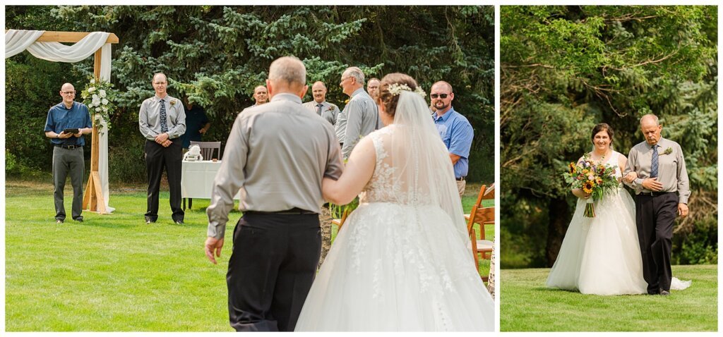 Sheldon & Amy - Besant Campground Wedding - 07 - Bride & Groom first look