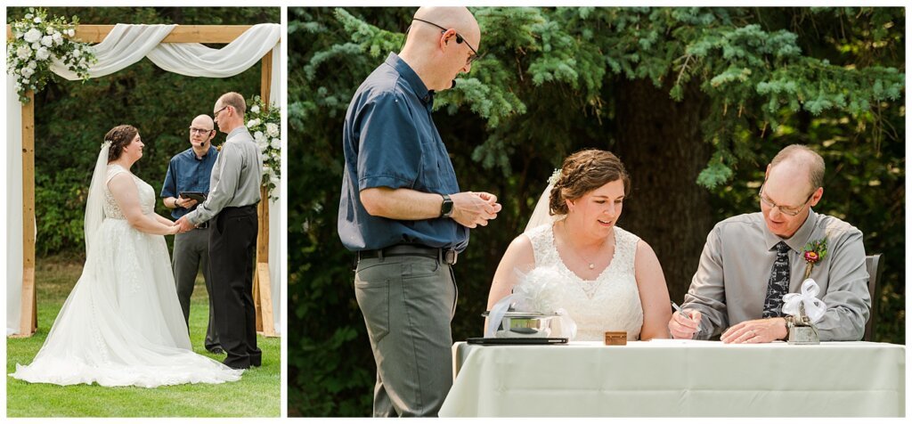 Sheldon & Amy - Besant Campground Wedding - 08 - Making things permanent with a Sharpie