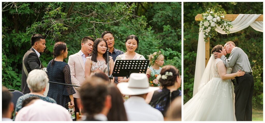 Sheldon & Amy - Besant Campground Wedding - 09 - First Kiss