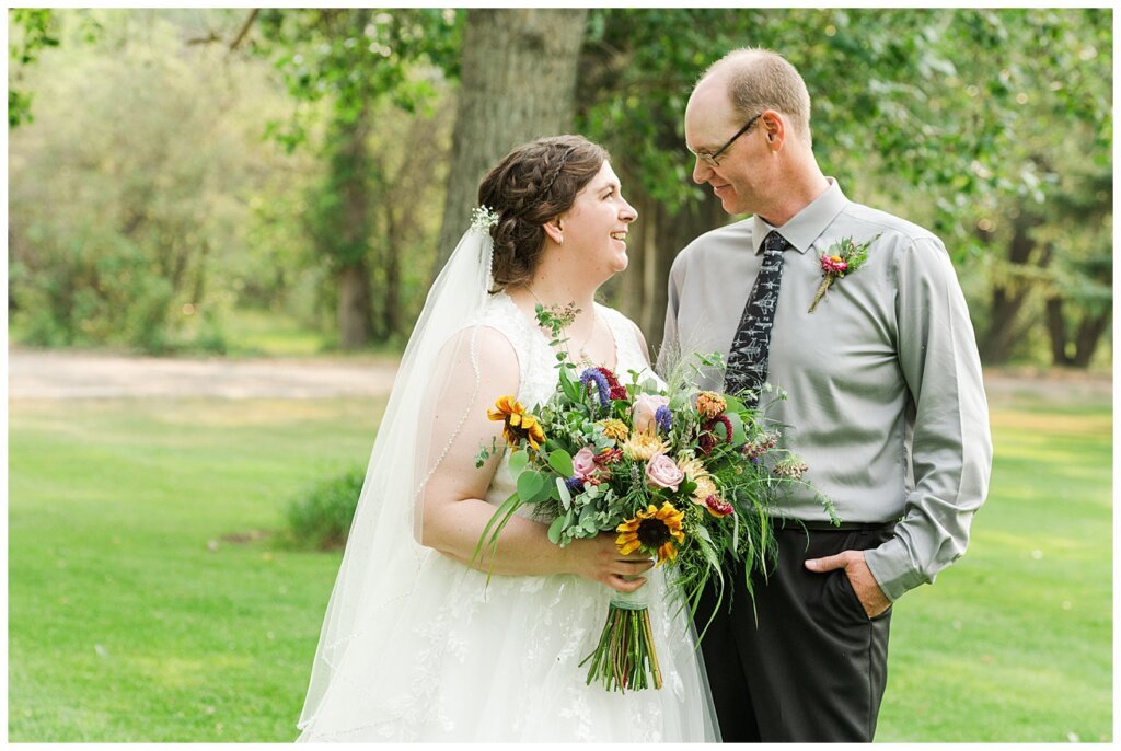 Sheldon & Amy - Besant Campground Wedding - 15 - The newly married couple