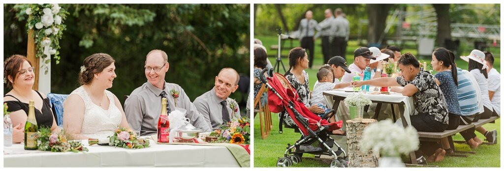 Sheldon & Amy - Besant Campground Wedding - 23 - Picnic style reception