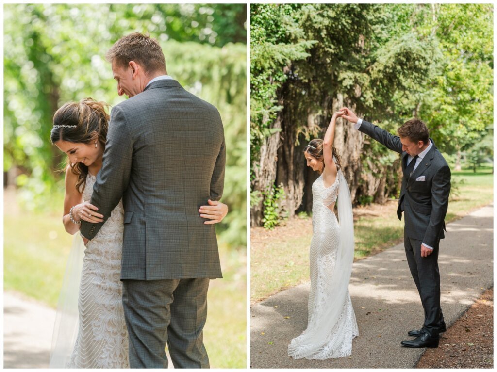 Taylor & Jolene - Emerald Park Wedding - 06 - Bride & Groom First Look