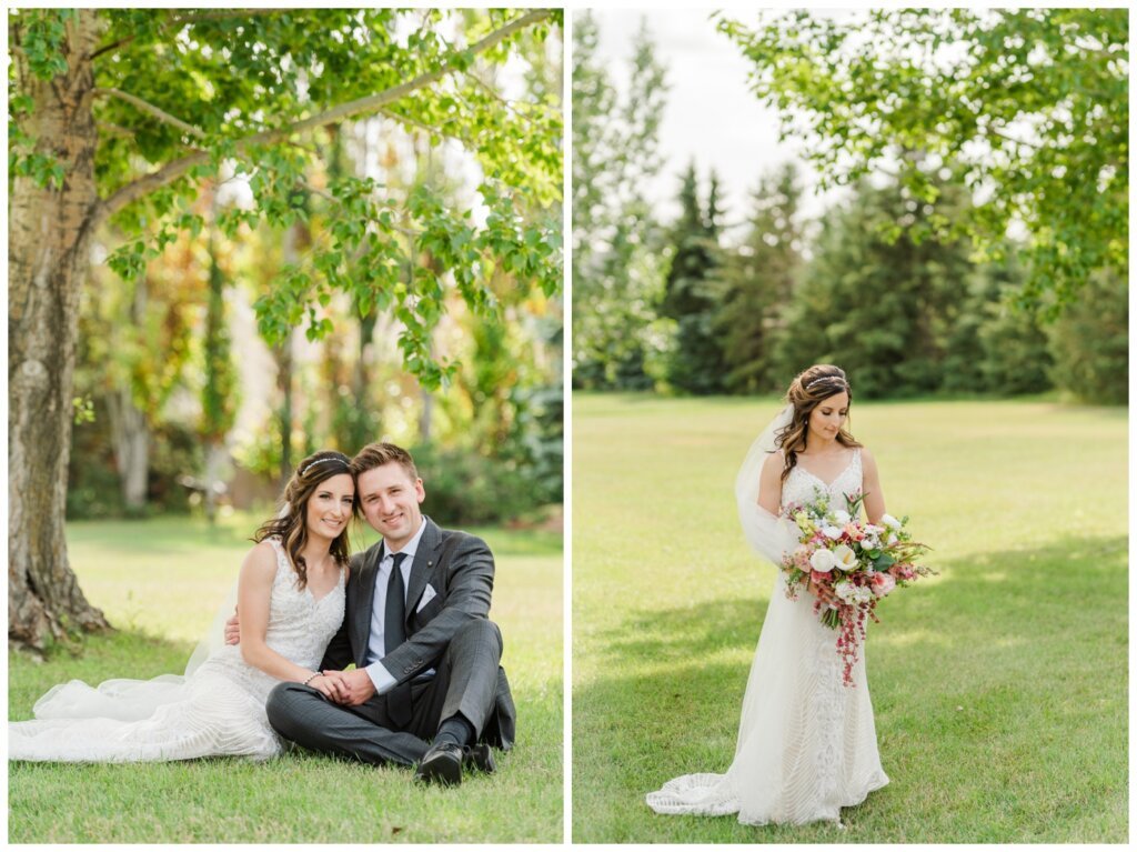 Taylor & Jolene - Emerald Park Wedding - 14 - Bride in the park