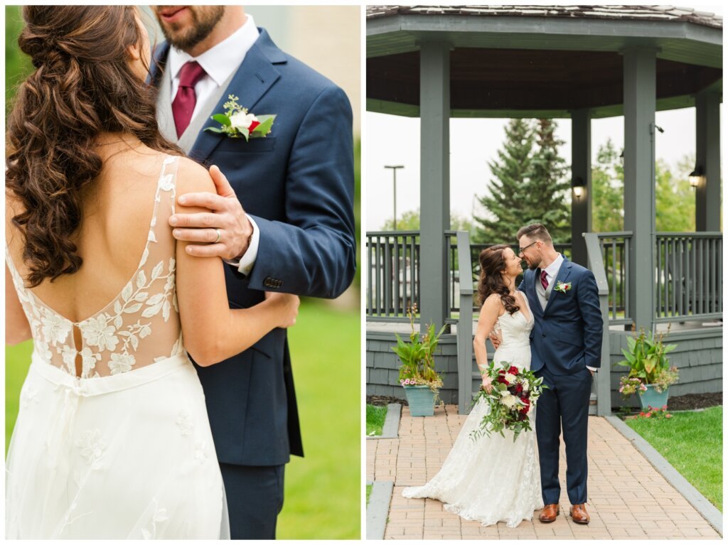 Andrew & Lacey - 20 - Bride & Groom photos in front of Sandman Hotel gazebo