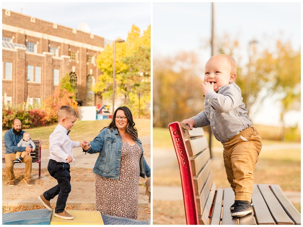 Nickel Family - Regina Science Centre - Family Photo Session - 14 - Kids playing at Science Centre playground