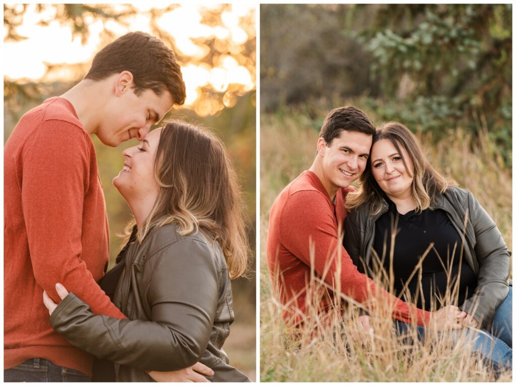 Regina Engagement Photography - Ben & Megan - Engagement Session at AE Wilson Park and Island - 14 - Couple posing for camera in park